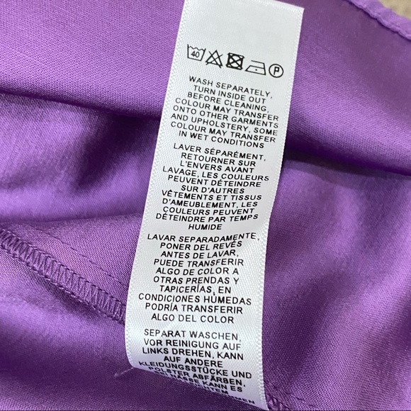 ASOS Purple Lavender Drawcord Cowl Neck Long Sleeve Activewear Top Size 6 - Picture 13 of 13